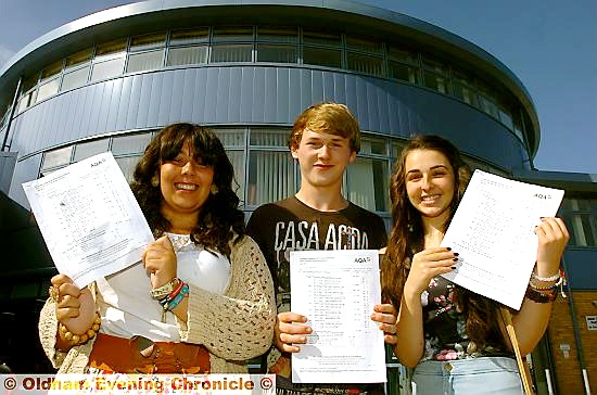 TOP of the class (from left): Sarah-Jane Callender, Jonathan Dalton and Emma Helm.
TOP of the class (from left): Sarah-Jane Callender, Jonathan Dalton and Emma Helm.