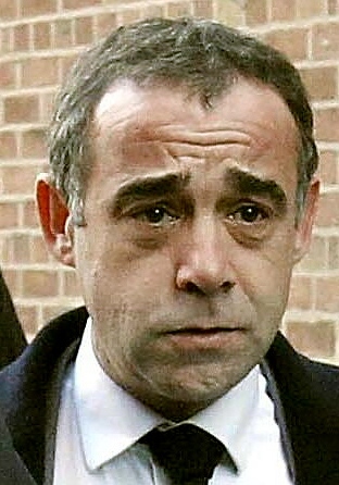 The expressions on the face of Michael Le Vell couldn’t make his elation clearer. Here he is seen, tired and depressed in February as he went into court 
