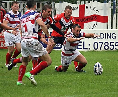 GARETH Langley pounces on a loose ball for Rochdale. PICTURES: DAVE MURGATROYD 