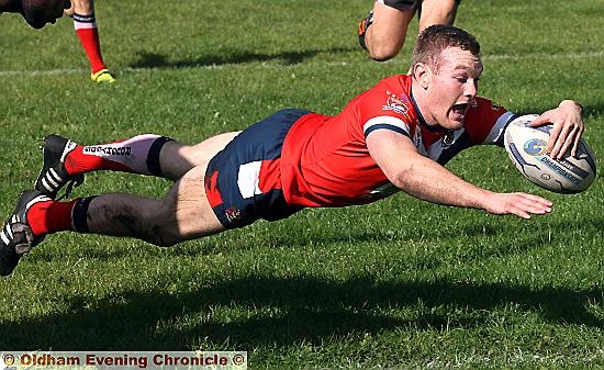 HANG TIME: Richard Lepori takes to the air to touch down. 