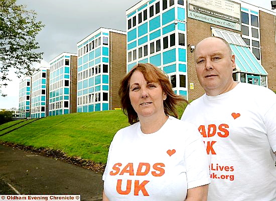 Julie and Gary Livesey at their son’s school