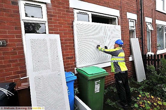 LOCKED out: the house in Manor Road, Roundthorn is now under a three-month closure order