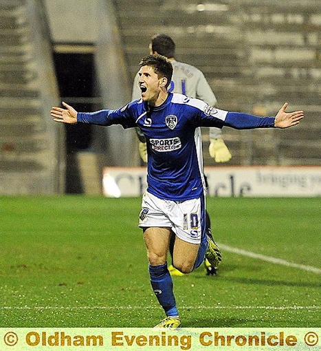 Danny Philliskirk celebrate his second goal