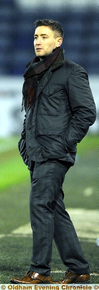 FRUSTRATION: Lee Johnson looks on from the touchline.