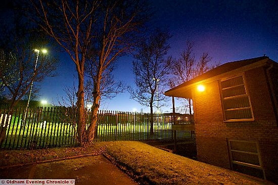 The bright lights of the new pitch.