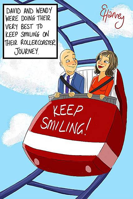 David Whaley with wife Wendy on the Rollercoaster David Whaley with wife Wendy on the Rollercoaster