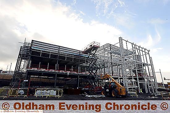 MAKING progress...how the sports centre looks now.