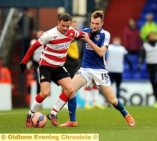 GOAL: Carl Winchester (right)