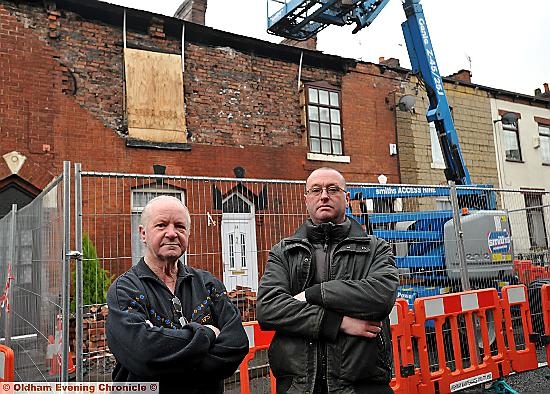 CONCERN . . . George Warren (left) and Tony Ashcroft. CONCERN . . . George Warren (left) and Tony Ashcroft.