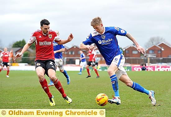 TIME TO DELIVER . . . Jon Stead and the rest of the Athletic strike force have been urged to find their shooting boots by manager Lee Johnson.
TIME TO DELIVER . . . Jon Stead and the rest of the Athletic strike force have been urged to find their shooting boots by manager Lee Johnson.
