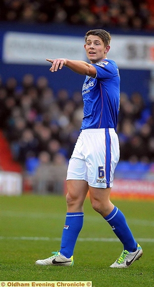 JAMES Tarkowski: likely to face his former club when Brentford visit Oldham on Saturday week. 
