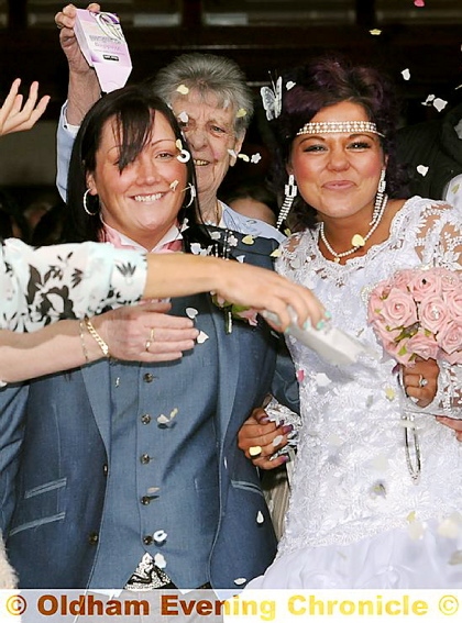 HAPPY couple: Tracey and Natalie 
