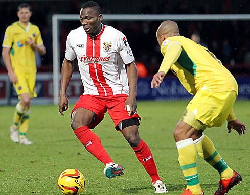 POTENTIAL TARGET? . . . Francois Zoko in action for Stevenage last season.