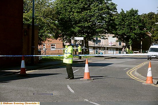 POLICE patrol: the scene this morning POLICE patrol: the scene this morning