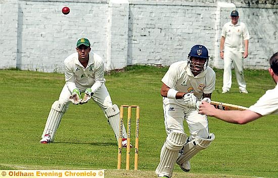 Where did that go? Certainly not where Heyside professional Shadley Van Schalkwyk intended against Moorside.