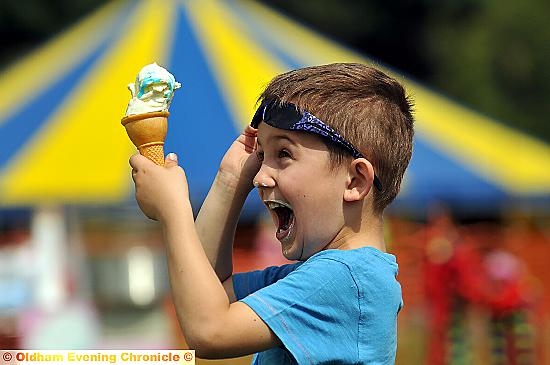 Ice Cream and ideal think on a summers day for Logan-Fahey Allcock.