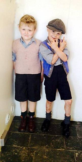 William (7) and Matthew (8) on set at BBC One Drama The Village William (7) and Matthew (8) on set at BBC One Drama The Village