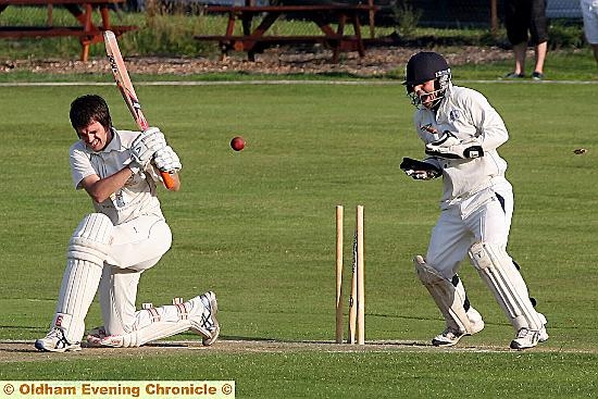 Ryan Barnes loses his wicket 
