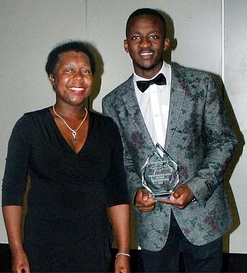 Eric Bishyika with Hyacinth Lightbourne Eric Bishyika with Hyacinth Lightbourne
