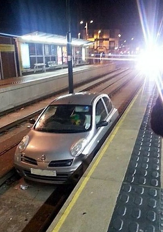 OOPS: this Nissan Micra went the wrong way