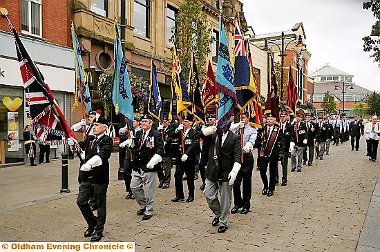 RAFA Battle of Britain Parade through Oldham. RAFA Battle of Britain Parade through Oldham.