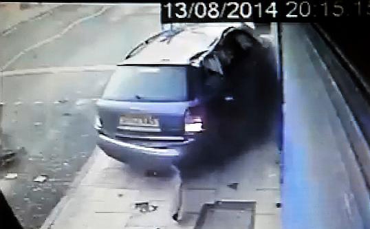 CCTV footage of the crash