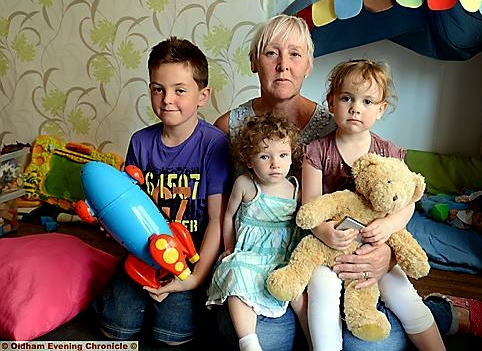 Susan with some of the children in her care.