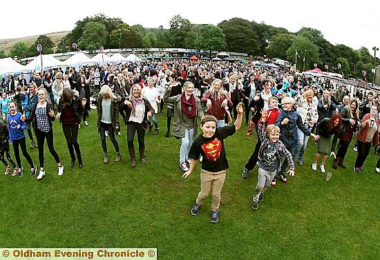 ZUMBA crazy . . . Party in the Park goers just love to dance. 