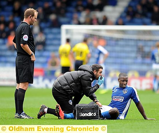 Jonathan Forte receives treatment from physio Jon Guy