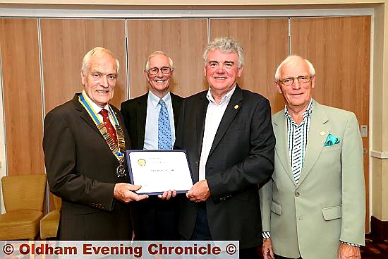 RECOGNITION (l-r): Colin Higgins, Trevor Fielding, Steve Lowe and Richard Murphy