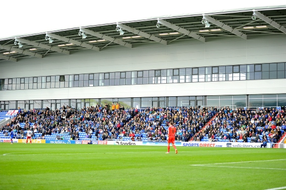 HANDSOME: the new stand, full of spectators at last HANDSOME: the new stand, full of spectators at last