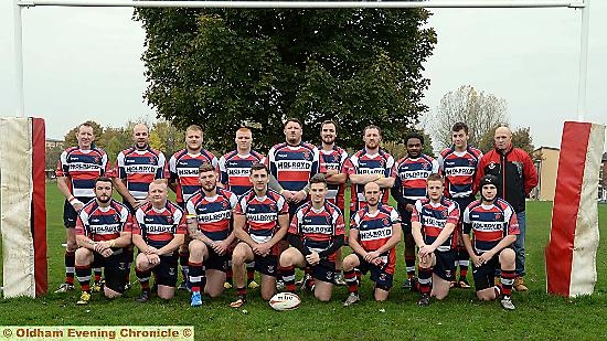 Higginshaw Team. Back - Ian Sutton, Sean Stubbs, Jack Ujvari, Carl Fields, Mick Smith, Chris Yarwood, Steve Perry, Ormari Eastmond, Lewis Hargreaves, Coach Emmerson Jackman. Front - Anthony Hilton, Kiel Lancashire, Rhys Wareing, Jamie Mayall, Lee Forsyth, Mark Ward, Chris Regan, Sam Lambert
