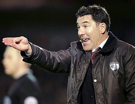 Chesterfield manager Dean Saunders. Chesterfield manager Dean Saunders.