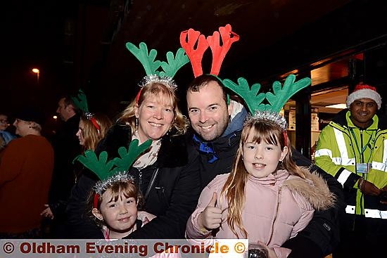 MEET the Gradys . . . (from left) Aime, Jenny, Andrew and Natalie in Royton