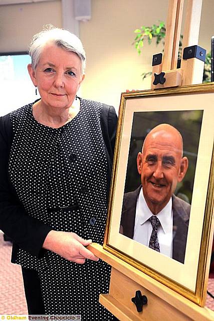 Phil Harrison: honoured at Link House ceremony by his widow, Jenny Phil Harrison: honoured at Link House ceremony by his widow, Jenny