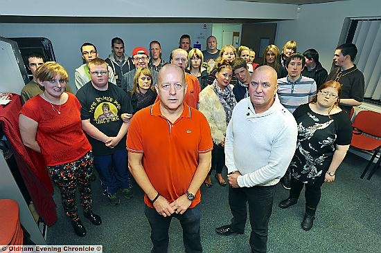 CLOSURE THREAT: (l-r) Steve Clayton and Keith Wall with members.