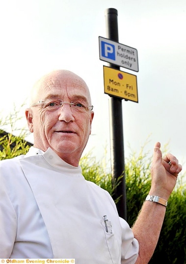BUSINESS fear . . . Chris Webb, owner of Oldham Road Dental Studio, has hit out at the new permit scheme BUSINESS fear . . . Chris Webb, owner of Oldham Road Dental Studio, has hit out at the new permit scheme