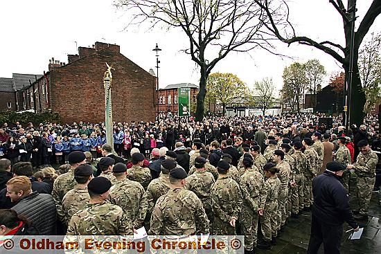 A huge turn-out at Failsworth to remember the fallen. A huge turn-out at Failsworth to remember the fallen.