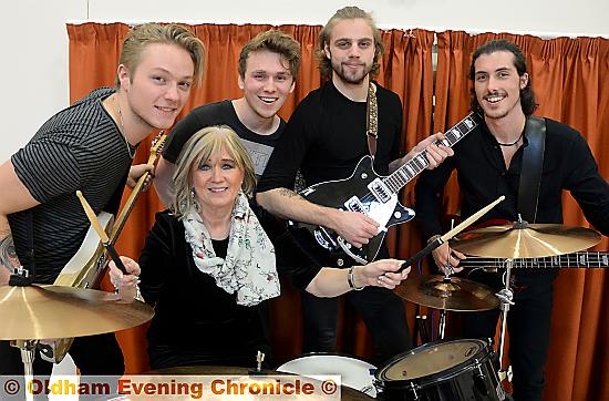 GOING out with a bang: Mrs McCormick with The Visitors (from the left) Charles Cotton, Jonny Wray, Jack Bottomley-Clift and Greg Higham GOING out with a bang: Mrs McCormick with The Visitors (from the left) Charles Cotton, Jonny Wray, Jack Bottomley-Clift and Greg Higham