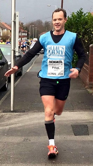 Runner Paul Timms has completed 15 half marathons in the run up to Christmas Runner Paul Timms has completed 15 half marathons in the run up to Christmas