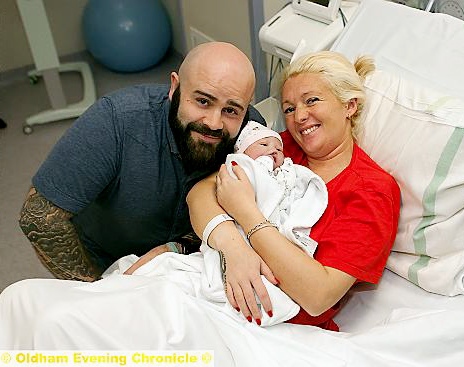PAUL and Georgina with baby Scarlett PAUL and Georgina with baby Scarlett