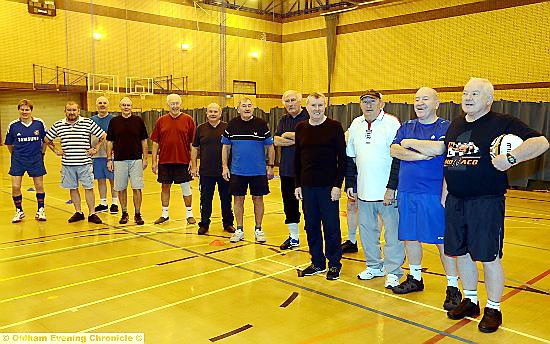 FIRST TEAM: Oldham’s over-fifties walking football sqaud is raring to go. FIRST TEAM: Oldham’s over-fifties walking football sqaud is raring to go.