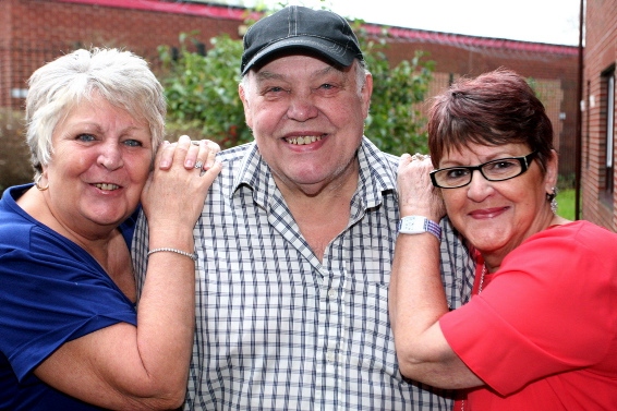 HAPPY living . . . Ann Taylor, Bob Rathbone and Brenda Smith