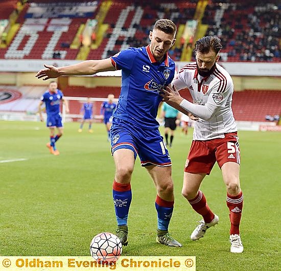 ATHLETIC striker Jake Cassidy showed up well against Sheffield United in the FA Cup second round at Bramall Lane.