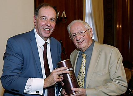Ken Bennett (right) with Liverpool Press Club secretary Chris Johnson. Ken Bennett (right) with Liverpool Press Club secretary Chris Johnson.