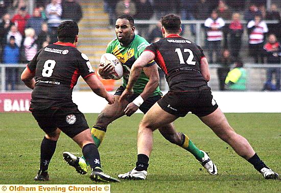 Michael Lawrence: the Huddersfield Giants loose-forward played the full 80 minutes against Leigh Centurions. Michael Lawrence: the Huddersfield Giants loose-forward played the full 80 minutes against Leigh Centurions.