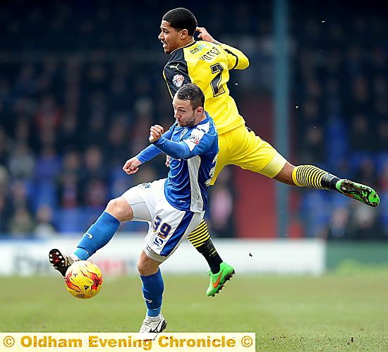 CLOSE . . . Rhys Murphy tested Rovers goalkeeper Jason Steele in the first half.