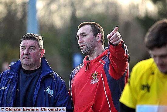 Plotting a path to Blackpool . . . Scott Naylor and assistant Lee Spencer.