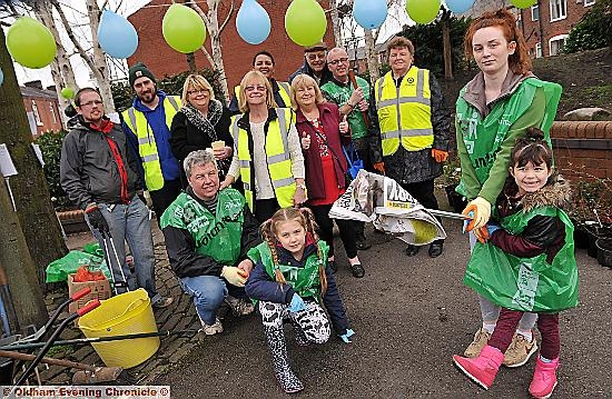 Clean and Grown land clean up at Oldham Road, Failsworth by Oldham Council and Groundwork. 