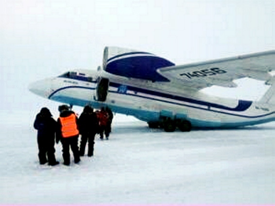 READY TO RUN: Steve and fellow runners board the plane for the Arctic READY TO RUN: Steve and fellow runners board the plane for the Arctic